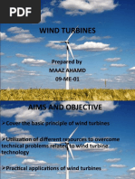 Wind Turbines: Prepared by Maaz Ahamd 09-ME-01