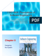 CSCI 5828: Foundations of Software Engineering: Lecture 20, 21, And: Software Design
