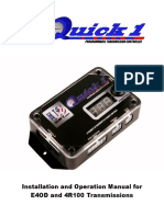 Installation and Operation Manual For E4OD and 4R100 Transmissions