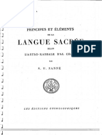 Principes Et Eléments de La Langue Sacrée Selon l'Astro-Kabbale D'al Chami