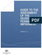 Guide To The Assessment of The Degree of Permanent Impairment The Guide Edition 2.1 of The Guide PDF, 1.84 MB