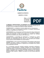 Regulates environmental licensing fees in Paulista