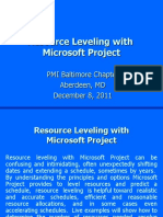Resource Leveling With Microsoft Project