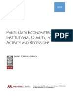 Panel Data Econometrics - Institutional Quality, Economic Activity and Recessions