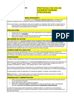 Protocolo de Uso. Dexmedetomidina