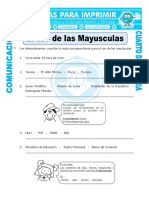 Ficha Uso de Las Mayusculas Ejercicios para Cuarto de Primaria