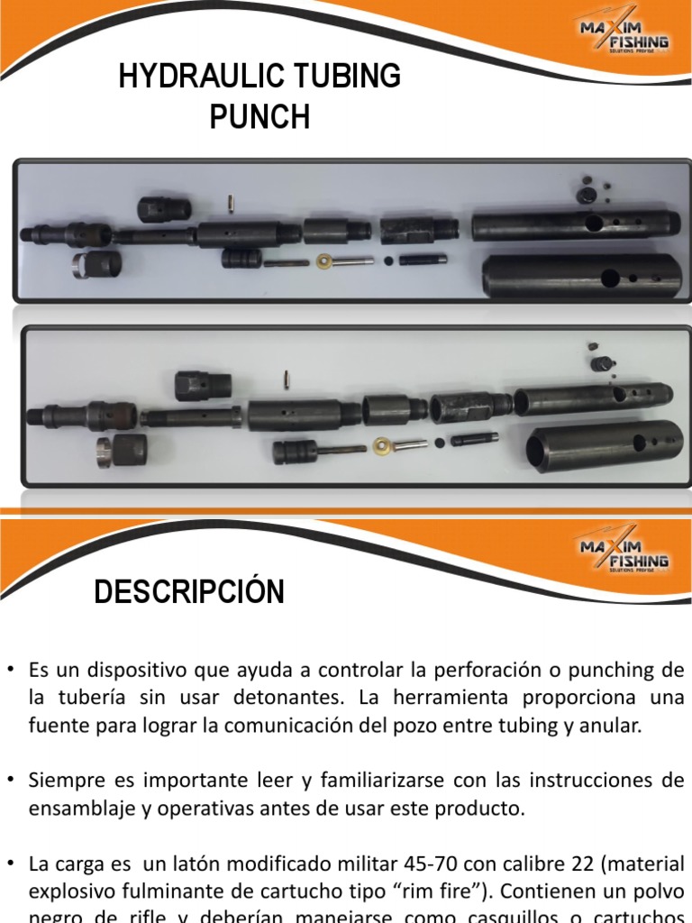 Hydraulic Tubing Punch Overview | PDF | Cartridge (Firearms) | Ammunition