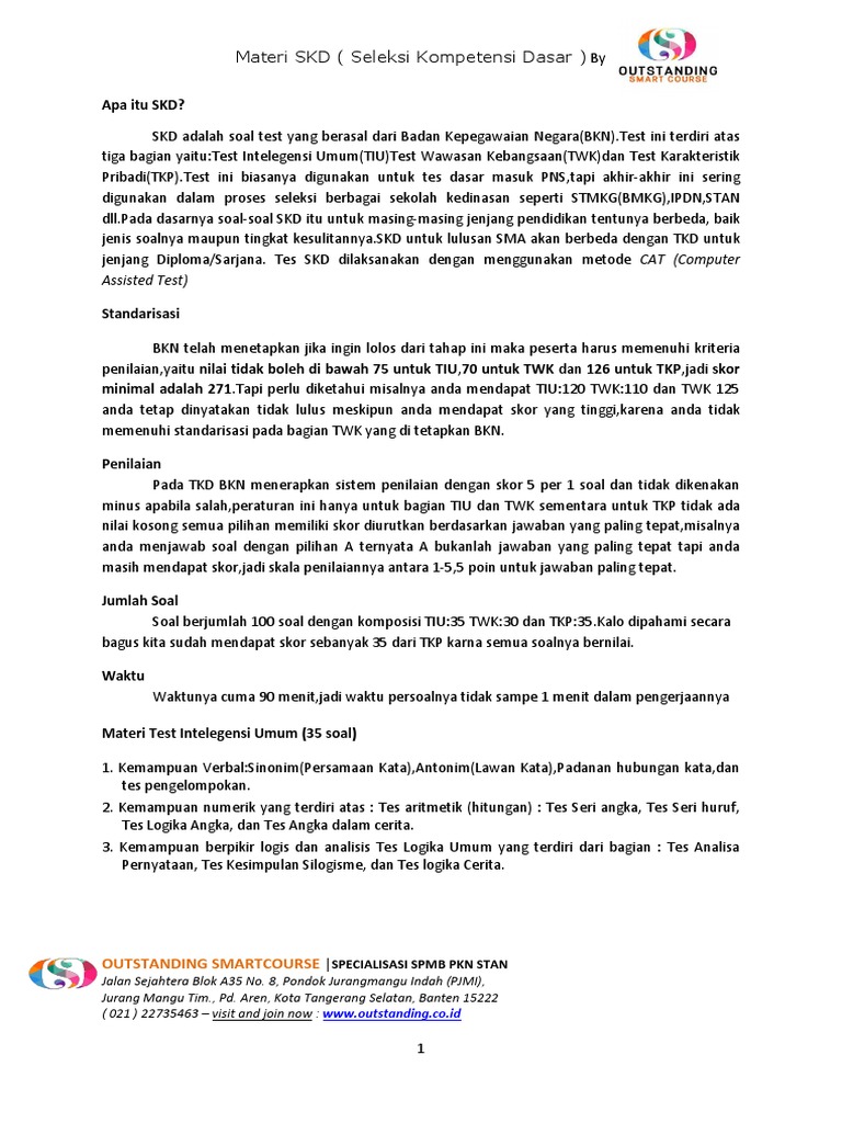 Materi SKD Lengkap By OSC Best Test Taker Materi SKD Lengkap By OSC Best Test Taker