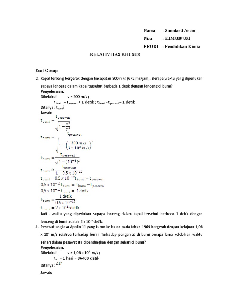 Contoh Soal Relativitas Beserta Jawaban - Guru Ilmu Sosial