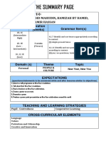 Name of Teacher(s) : Norlida BT Mohd Mahudin, Hamizah BT Hamid, Siti Afizan BT Amir Hassan Form Duration (Weeks) Grammar Item(s)