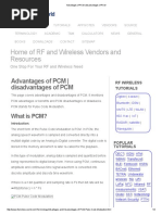 Advantages of PCM - Disadvantages of PCM