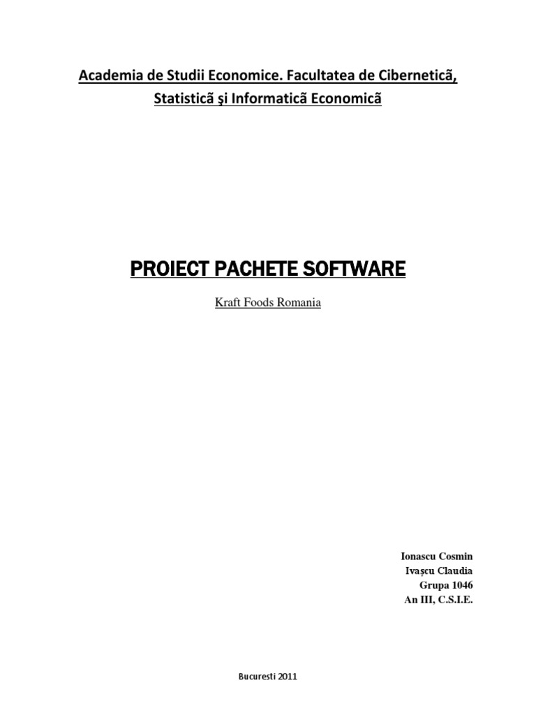 Exemplu Proiect Pachete Software Ase | PDF