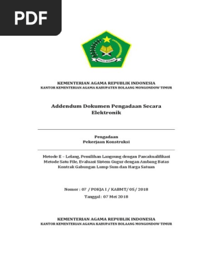 Addendum Balai Nikah