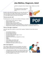 Type 2 Diabetes Mellitus Diagnosis Adult