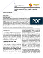 Importance of Computer Assisted Teaching & Learning Methods For Chemistry