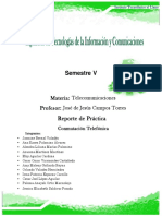 Semestre V: Materia: Telecomunicaciones Profesor: José de Jesús Campos Torres