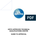 Opito Approved Technical Qualifications Centre Guide To Approval