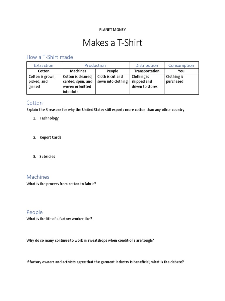 Money T Shirt PDF