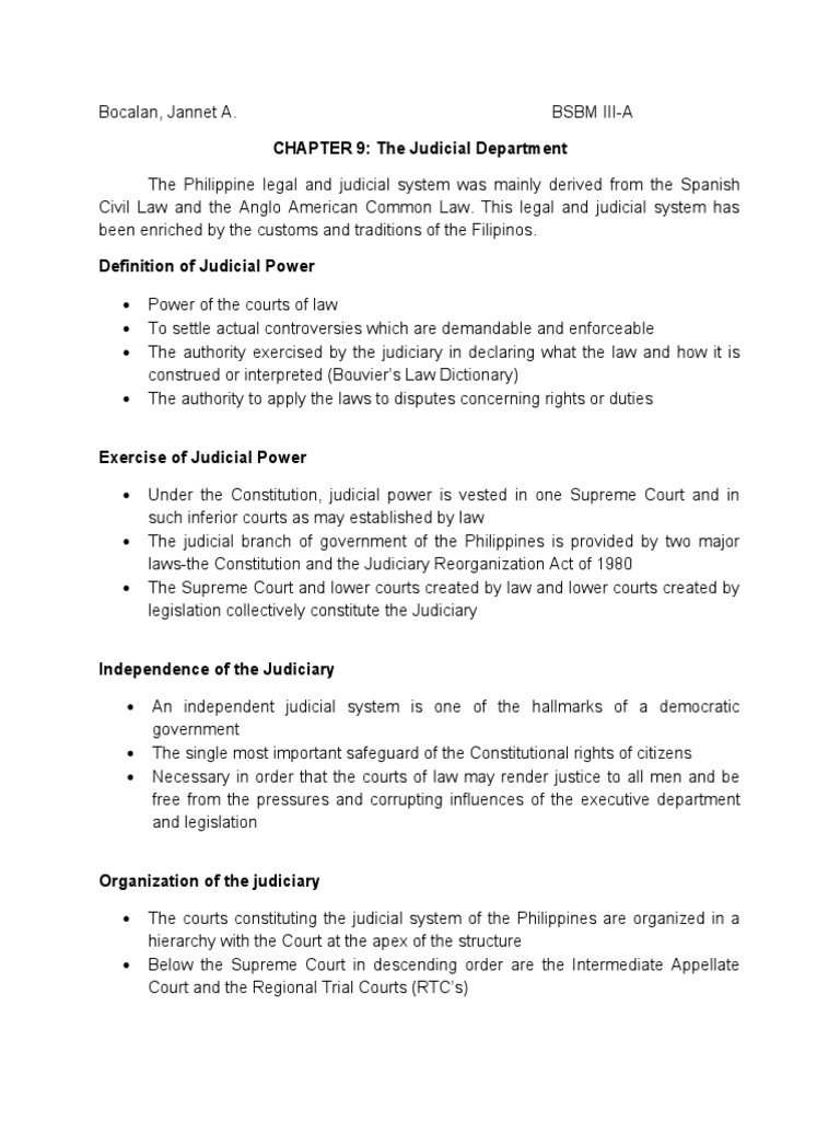 Structure of the Philippine Judiciary | PDF | Supreme Courts | Public ...