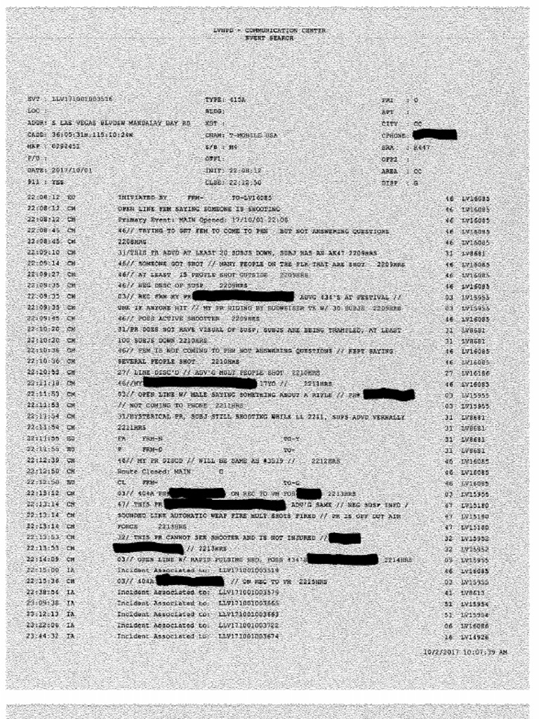 1 Oct. Doc. 12 - Dispatch Logs | PDF