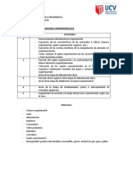 Planificacion de Las Sesiones Experimentales