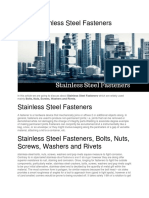 Stainless Steel Fasteners