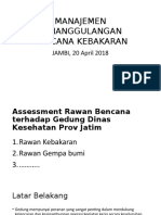 Manajemen Pananggulangan Bancana Kebakaran Dinkes Prov Jatim