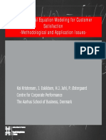 PLS Structural Equation Modeling For Customer Satisfaction - Methodological and Application Issues