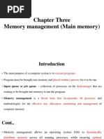 Chapter Three Memory Management (Main Memory)