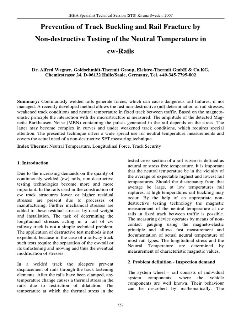 Preventing Rail Buckling and Fracture | PDF | Track (Rail Transport ...