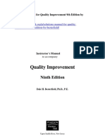 Solutions Manual For Quality Improvement 9th Edition by Besterfield