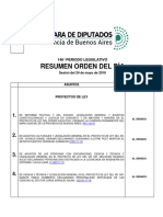 Orden Del Día - 24.05 Cámara de Diputados PBA