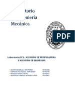 Medición de Temperatura y Presiones