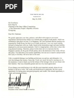 Trump's letter to Kim Jong Un