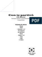 Con Te Partirò Orquestra de Camara Partes Instrumentais