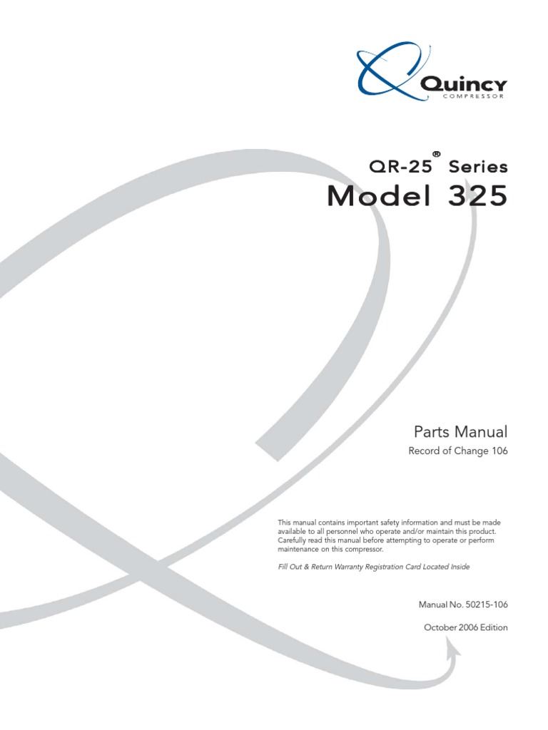 Quincy Compressor Parts Manual PDF Piston Screw