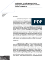 Poverty eradication and employment creation in the economic transformation of sub-Saharan Africa 