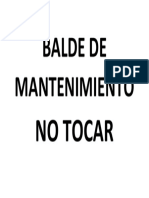 Balde de Mantenimiento