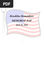 2018 Memorial Day Program 