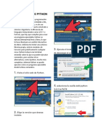 Instalación de Python: Ejecuta El Instalador Después de Descargar El Archivo