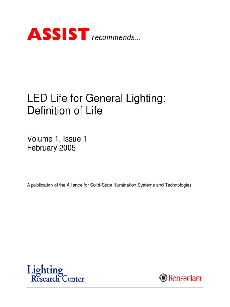 ASSIST LEDLife Revised2007 PDF | PDF | Light Emitting Diode | Lighting