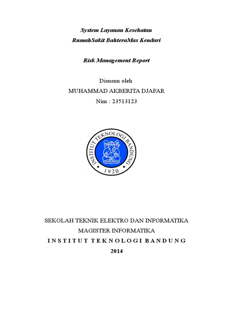 UTS Risk Assessment Report SLK1 | PDF