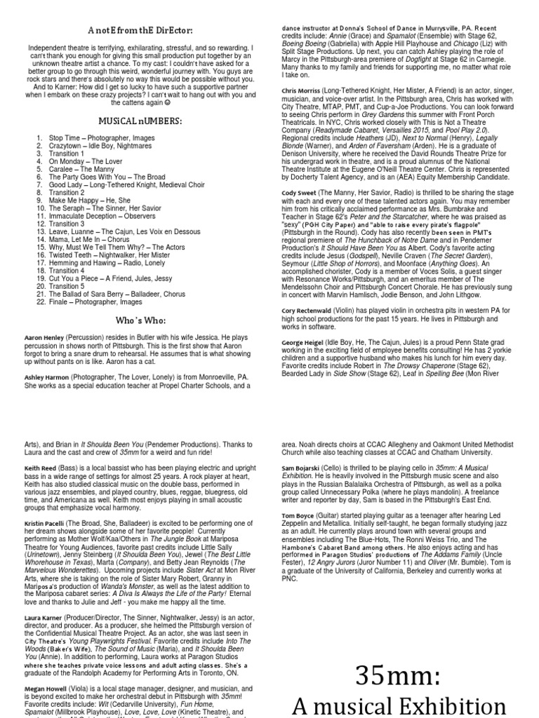 A Note From The Director Boeing Boeing (Gabriella) With Apple Hill