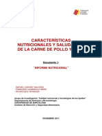 Características nutricionales de la carne de pollo y pavo