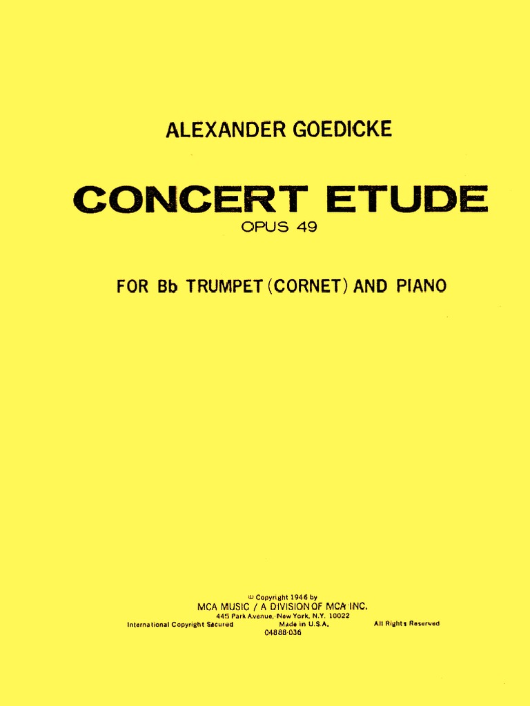 Alexander Goedicke - Concert Etude | PDF