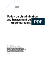 Policy on Discrimination and Harassment Because of Gender Identity