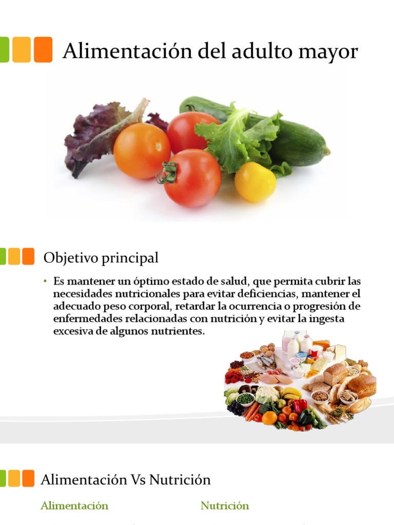 Alimentación Del Adulto Mayor | PDF | Nutrición | Dieta y nutrición