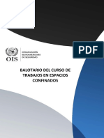 Balotario Del Curso de Trabajos en Espacios Confinados