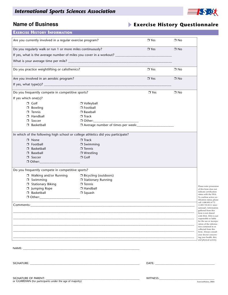 Exercise History and Attitude Survey | PDF | Sports | Recreation