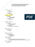 Agenda de Estudos Pessoais para As Provas e Seleções